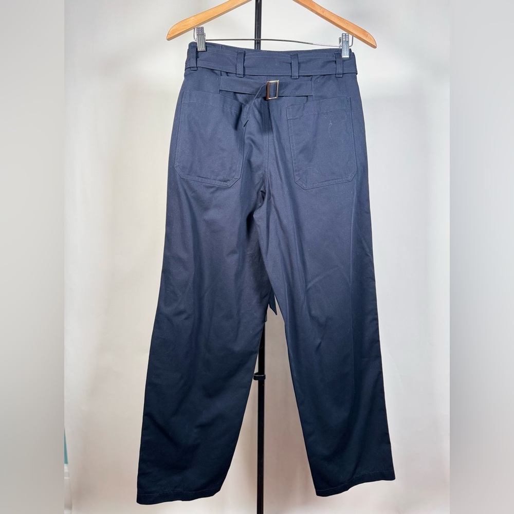 NWOT Madewell Belted Utility Long Pants Akin Cotton Twill - Picture 2 of 5